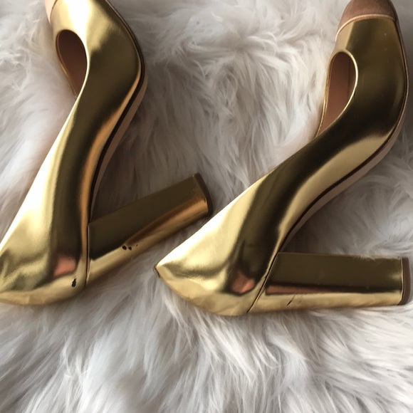 ⬇2X REDUCED! J.Crew gold Etta pumps - Picture 7 of 7